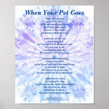 Poème : Femme Pet Loss Sympathy PB Poster Matte