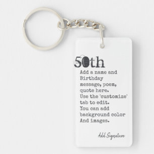 Poème Personnalisé 50ème Anniversaire, Citation, D