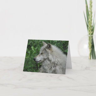 Poème WILDERNESS WOLF sur une carte de note