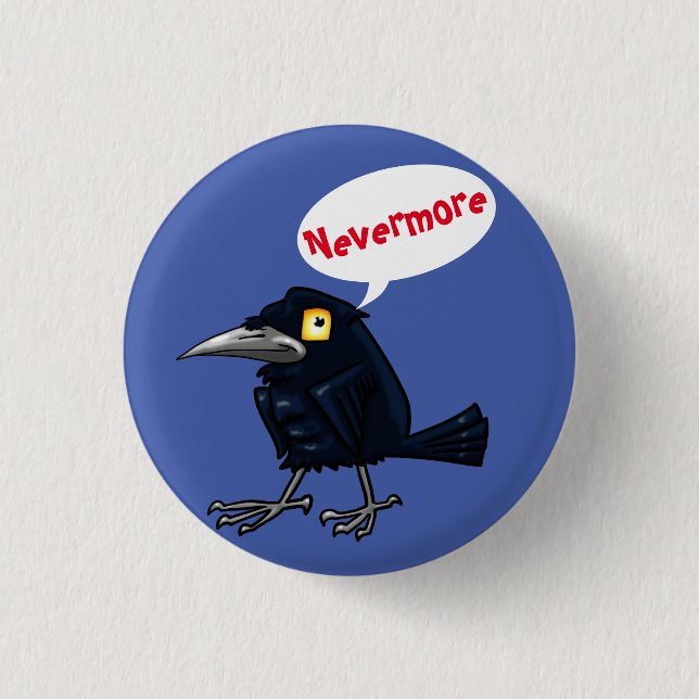 Poe's Raven Button (Vorderseite)