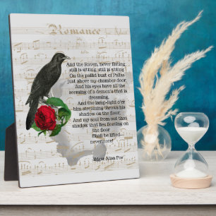 Poe's The Raven Collage Tabletop Fotoplatte