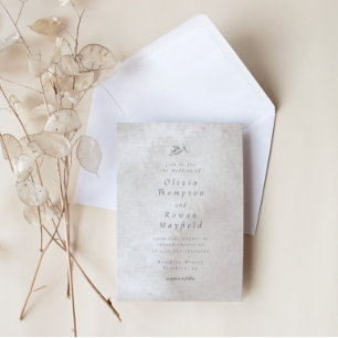 Poesia Wedding Einladung Taupe