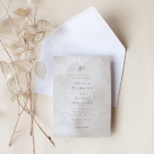 Poesia Wedding Einladung Taupe