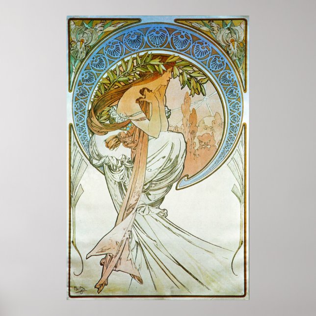 Poésie Allégende Art Nouveau Poster (Devant)
