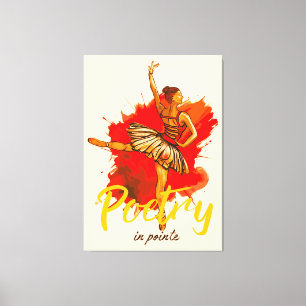 Poesie auf Spitze – Elegante Ballerina-Kunst für T Leinwanddruck