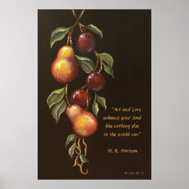 Poesie, Birnen und Poster der bildenden Künste