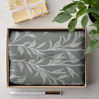 Poesie der Blätter Monochromer Wald Botanisch Seidenpapier