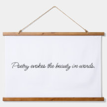 Poesie erweckt Holzwandteppich
