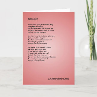 Poesie Grußkarte - Frühjahr Dankeskarte