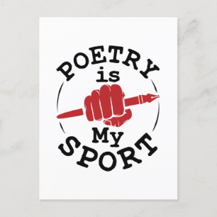 Poesie ist mein Dichter, der Gedichte schreibt Postkarte