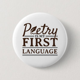Poesie ist mein erster Dichter Button