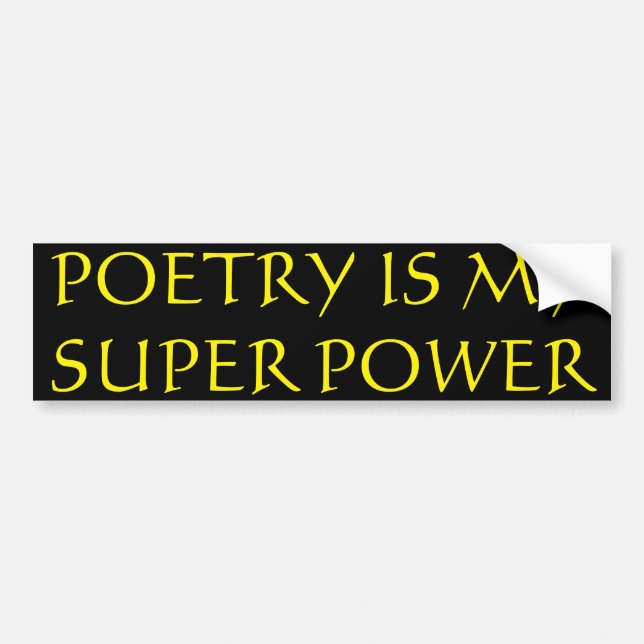 Poesie ist mein SuperPower-Autoaufkleber Autoaufkleber (Vorne)