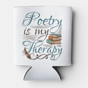 Poesie ist mein Therapiepoet Poem Writer Dosenkühler