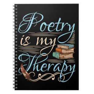Poesie ist meine Therapie Niedlich Poet Poem Write Notizblock