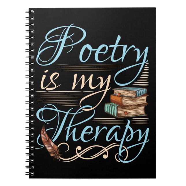 Poesie ist meine Therapie Niedlich Poet Poem Write Notizblock (Vorderseite)