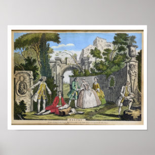 Poesie, Kneipe. durch Robert Sayer (fl.1750-80) Poster