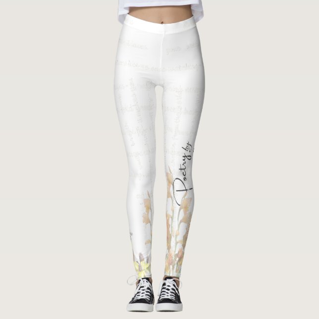“Poésie Peinte Douce” – Leggings  (Devant)