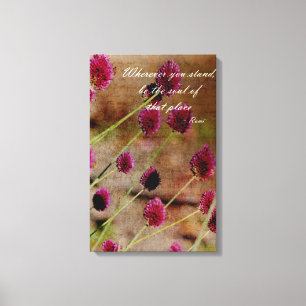 Poesie Pink Floral Leinwanddruck