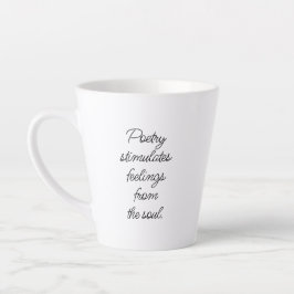 Poesie stimuliert die Latte-Tasse Milchtasse
