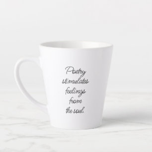 Poesie stimuliert die Latte-Tasse Milchtasse