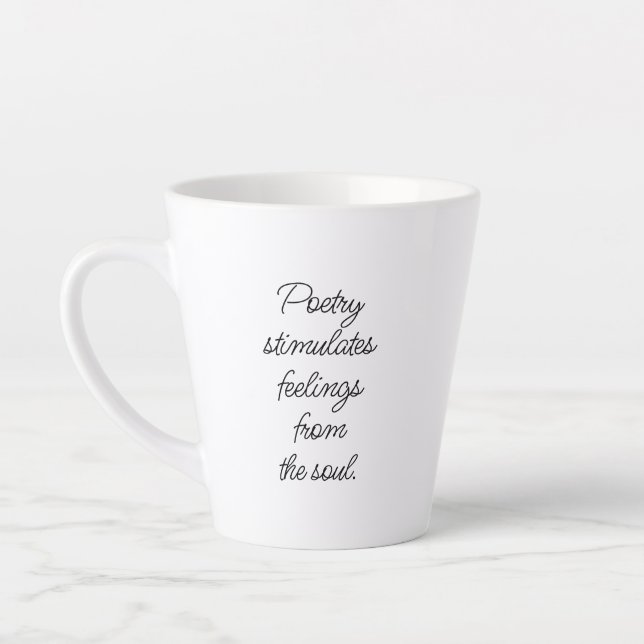 Poesie stimuliert die Latte-Tasse Milchtasse (Links)