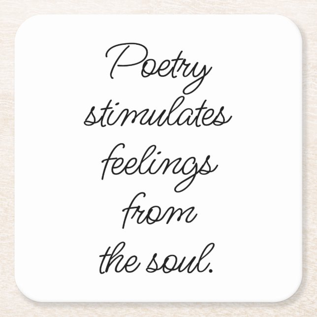 Poesie stimuliert Untersetzer (Vorderseite)
