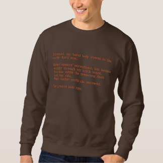 Poesie Sweatshirt: "Meine Bared Body Browns" Besticktes Sweatshirt