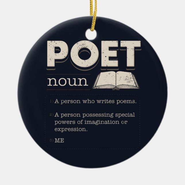 Poet Definition Funny Laureate Novelty Keramik Ornament (Vorne)