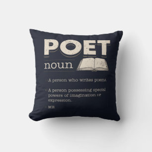 Poet Definition Funny Laureate Novelty Kissen