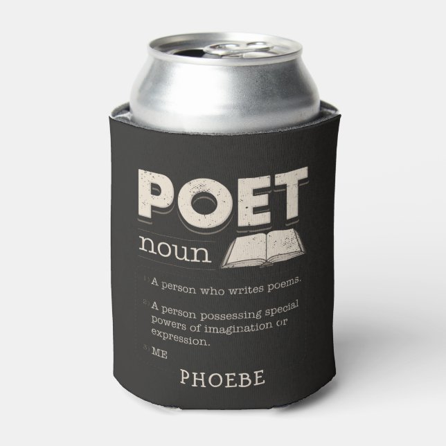 Poet Definition Gag Funny Poetry Writer Novelty Dosenkühler (Kanne Vorderseite)