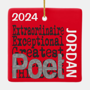 Poet Extraordinaire CUSTOM Keramikornament