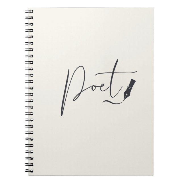 Poet Script Notebook – Minimalist Writing Journal Notizblock (Vorderseite)