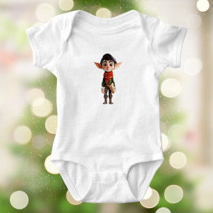 Poet Teen Christmas Elf Baby Bodysuit Strampler