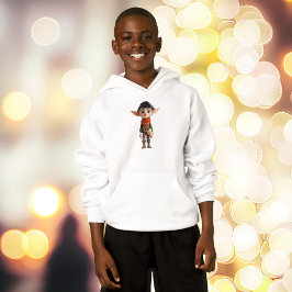 Poet Teen Christmas Elf Boy's Hoodie