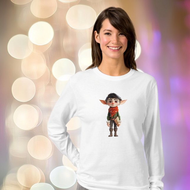 Poet Teen Weihnachtself Frauen T-Shirt (Von Creator hochgeladen)