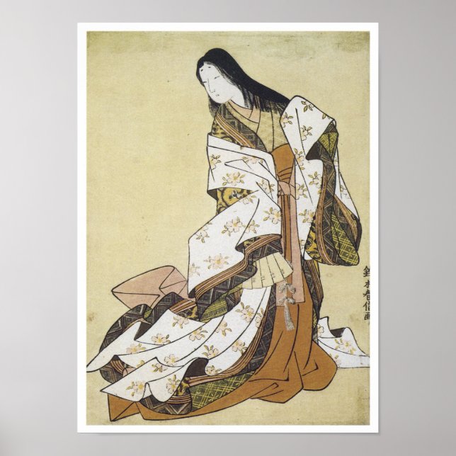 Poetess Ono, Harunobu, 1764 Poster (Vorne)