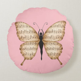 Poetic Butterfly Form Cushion Rundes Kissen