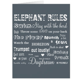 Poetic Elephant Wisdom regelt typografische