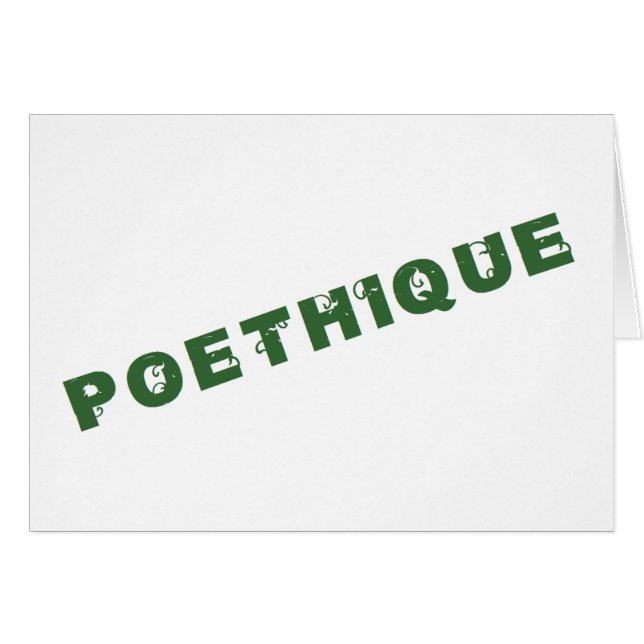 poétique verte (Devant horizontal)