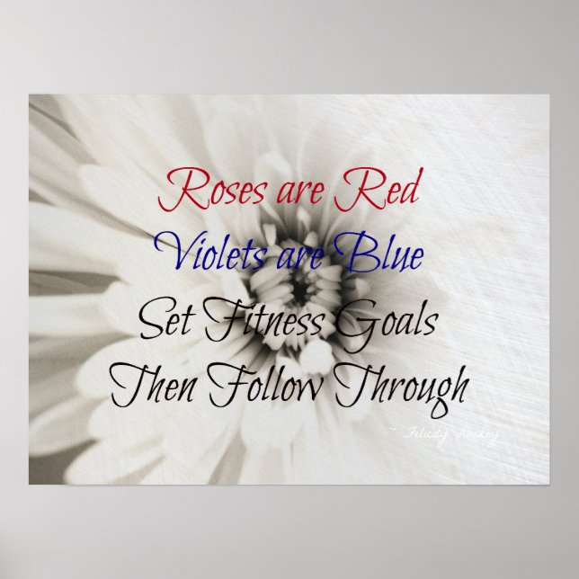 poetische Fitness Blume! Poster (Vorne)