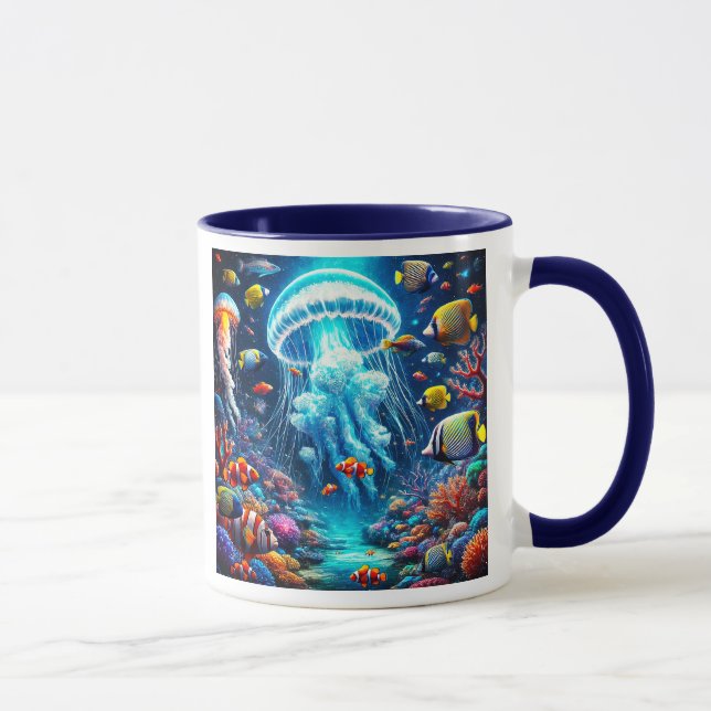 Poetische Reise durch den Meeresboden. Tasse (Rechts)
