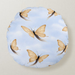 Poetische Schmetterlingsform - Kissen mit blauer H