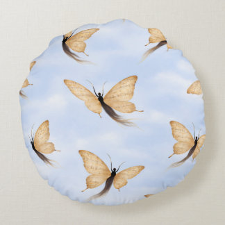 Poetische Schmetterlingsform - Kissen mit blauer H