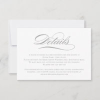 Poetische Script EDITABLE FARBE Wedding Details Ca