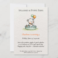 Poetische und Minimalistische Puppy Pool-Party Ein