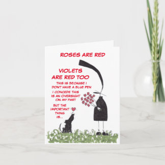 Poetische Valentinkarte Karte