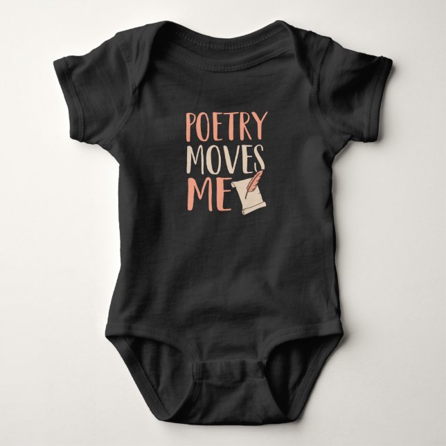 Poetry bewegt mich baby strampler (Vorderseite)