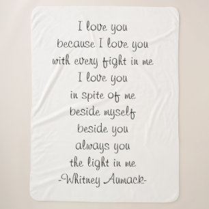 Poetry Blanket Sherpadecke