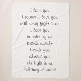 Poetry Blanket Sherpadecke
