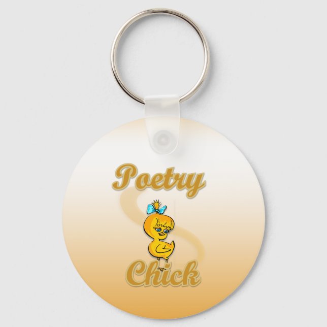 Poetry Chick Schlüsselanhänger (Vorderseite)